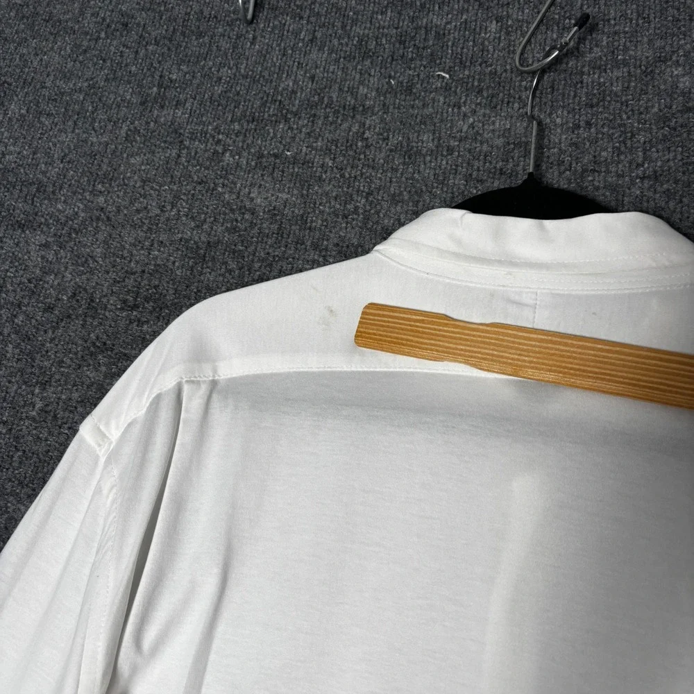 Polo Ralph Lauren Mens XXL White Cotton Jersey Long Sleeve Button Down Shirt NWT